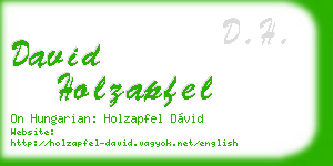 david holzapfel business card